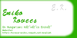 eniko kovecs business card